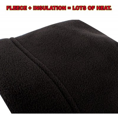 Skullies & Beanies Beanie for Men - Super Soft Insulated Fleece Beanie Hat - Black - CZ12J6ZDH01 $10.64