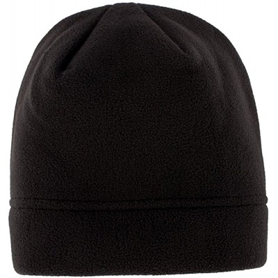 Skullies & Beanies Beanie for Men - Super Soft Insulated Fleece Beanie Hat - Black - CZ12J6ZDH01 $10.64