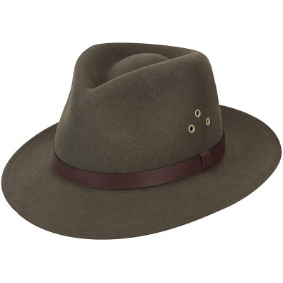 Fedoras Women's Dickens Fedora Hat - Khaki - CJ114ZC8SZP $59.37