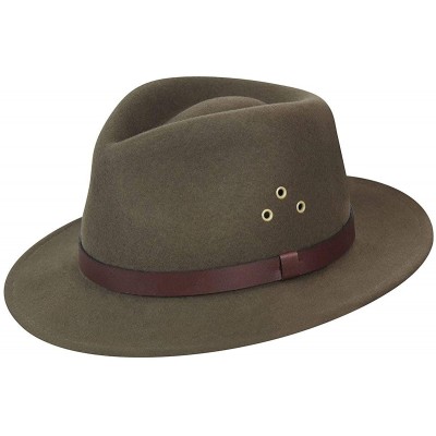 Fedoras Women's Dickens Fedora Hat - Khaki - CJ114ZC8SZP $59.37