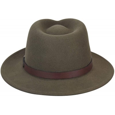 Fedoras Women's Dickens Fedora Hat - Khaki - CJ114ZC8SZP $59.37