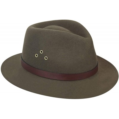 Fedoras Women's Dickens Fedora Hat - Khaki - CJ114ZC8SZP $59.37