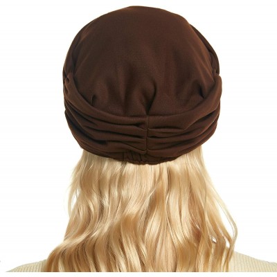 Skullies & Beanies Fashion Hat Cap with Brim Visor for Woman Ladies- Best for Daily Use - Medium Brown - CW18TO77A63 $11.44