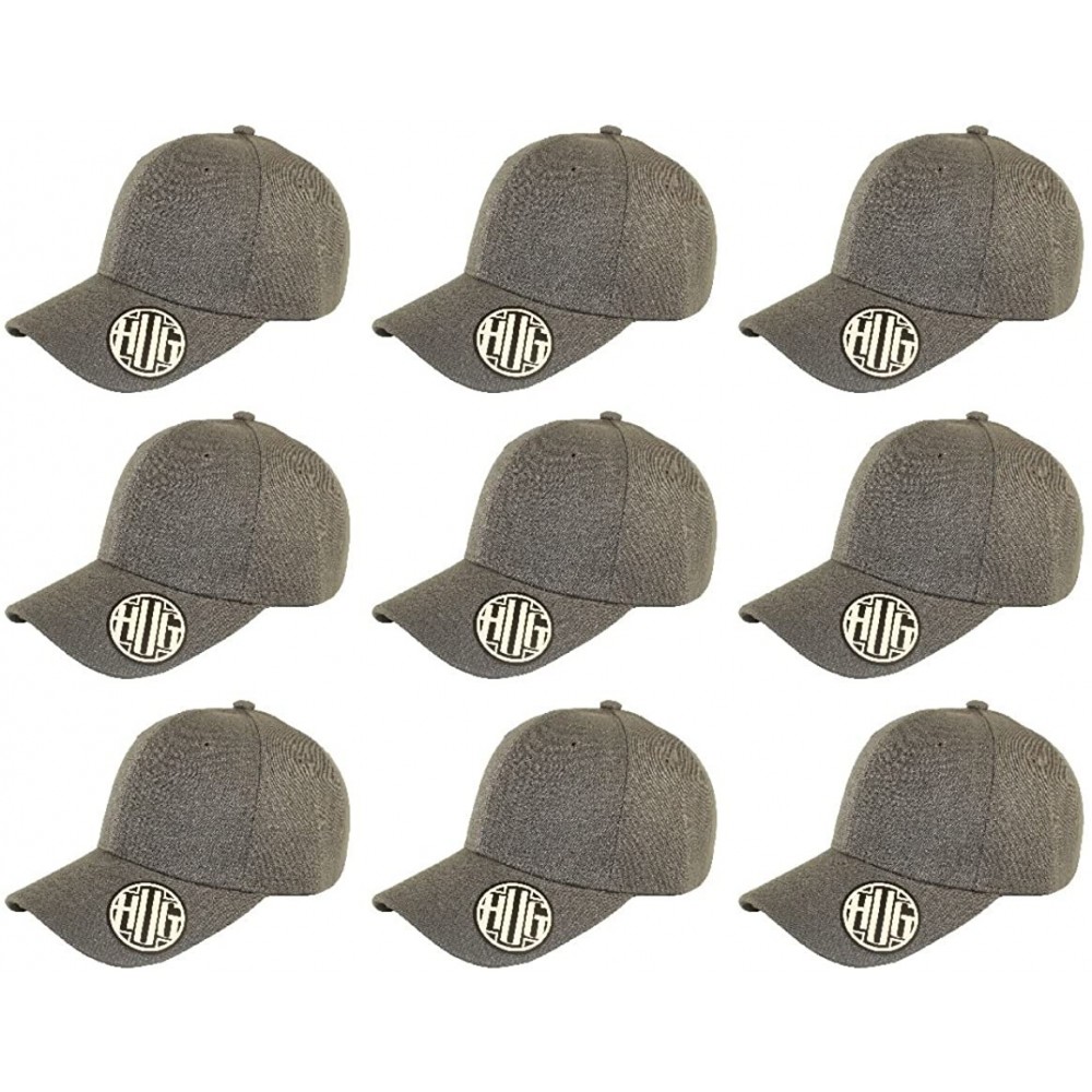 Baseball Caps (Pack of 9) Classic Premium Baseball Cap Adjustable Hook and Loop Self Adhesive Strap Back Plain Cap for Unisex...