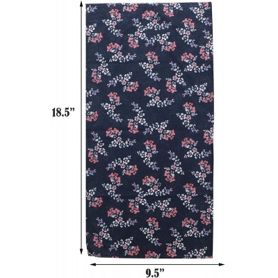 Balaclavas Seamless Bandana Tube Face Scarf - Navy Small Flowers - CP1996ZLH73 $13.83