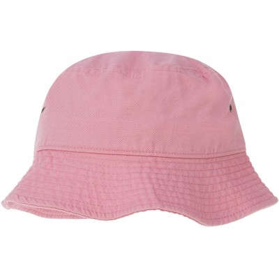 Bucket Hats 100% Cotton Bucket Hat for Men- Women- Kids - Summer Cap Fishing Hat - Light Pink - CS18DODKGZR $12.84