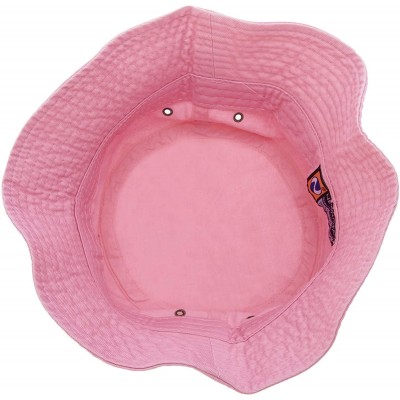 Bucket Hats 100% Cotton Bucket Hat for Men- Women- Kids - Summer Cap Fishing Hat - Light Pink - CS18DODKGZR $12.84