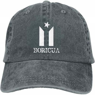 Baseball Caps Men Women Adjustable Vintage Jeans Baseball Cap Puerto Rico Resiste Boricua Flag Dad Hat - Deep Heather - CY18K...