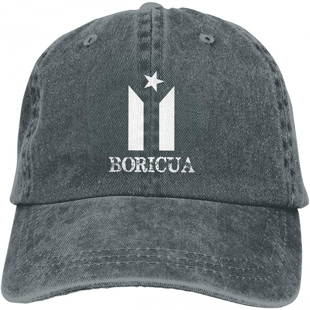 Baseball Caps Men Women Adjustable Vintage Jeans Baseball Cap Puerto Rico Resiste Boricua Flag Dad Hat - Deep Heather - CY18K...