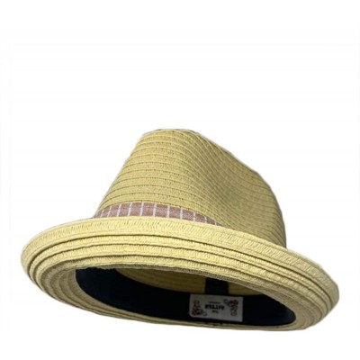 Fedoras Men Women Unisex Cool Summer Straw Upbrim Roll Up Fedora Hat Cap - Ht7803tan(l/Xl) - CE18WQC0IQ5 $12.89
