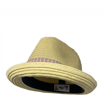 Fedoras Men Women Unisex Cool Summer Straw Upbrim Roll Up Fedora Hat Cap - Ht7803tan(l/Xl) - CE18WQC0IQ5 $12.89