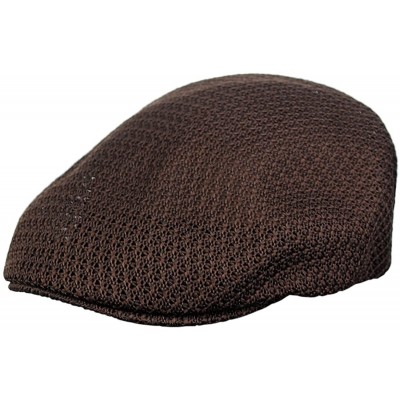 Newsboy Caps Unisex Duck Bill Mesh Weaved Newsboy Ivy Cap - Brown - CK17YI4DSAH $12.13