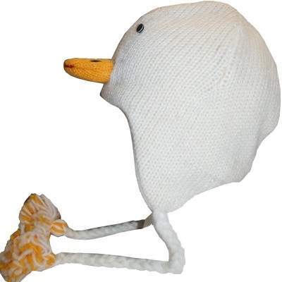 Skullies & Beanies Animal Hat Wool Fleece Lined Trapper Beanie Cap Adult Teenagers - Chick / Duck - CY11ROGMTNV $23.52