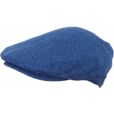 Newsboy Caps Summer Ivy Scally Driver Cap Polyester Flat Hat Driver - Navy - CE11ZH4H8TH $24.57