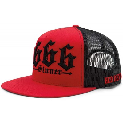 Baseball Caps 666 Trucker - Red - CT18ODUNDR5 $33.85