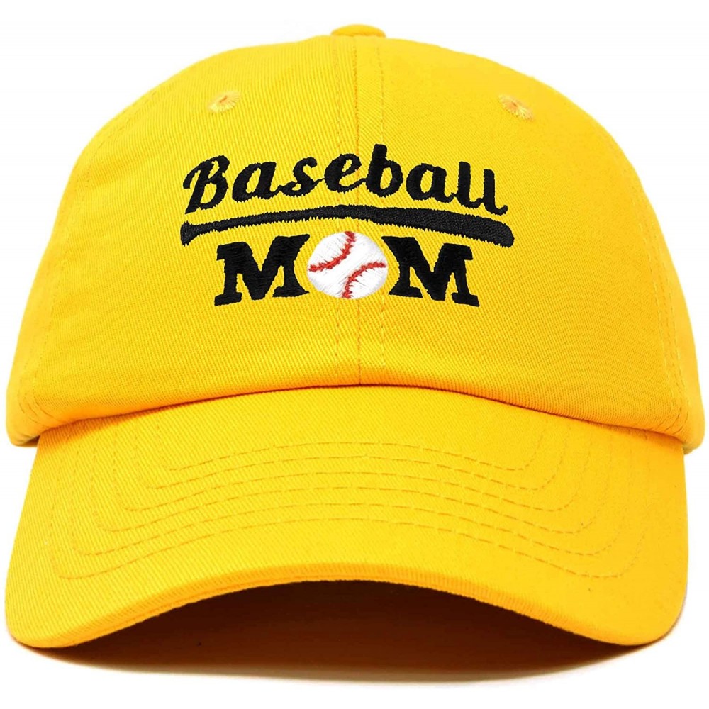 Baseball Caps Baseball Mom Women's Ball Cap Dad Hat for Women - Gold - C118K34IG8Y $15.07