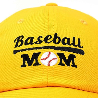 Baseball Caps Baseball Mom Women's Ball Cap Dad Hat for Women - Gold - C118K34IG8Y $15.07