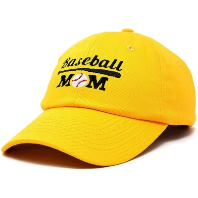 Baseball Caps Baseball Mom Women's Ball Cap Dad Hat for Women - Gold - C118K34IG8Y $15.07
