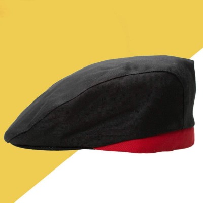 Skullies & Beanies Men Women Chef Catering Baker Kitchen Cook Hat Duckbill Beret Caps - Black - C018IR6SLHZ $8.41