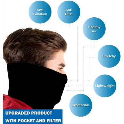 Balaclavas Face Mask Reusable with Filter - Balaclava Neck Gaiter - Face Cover for Dust - C218AILRKD9 $19.14