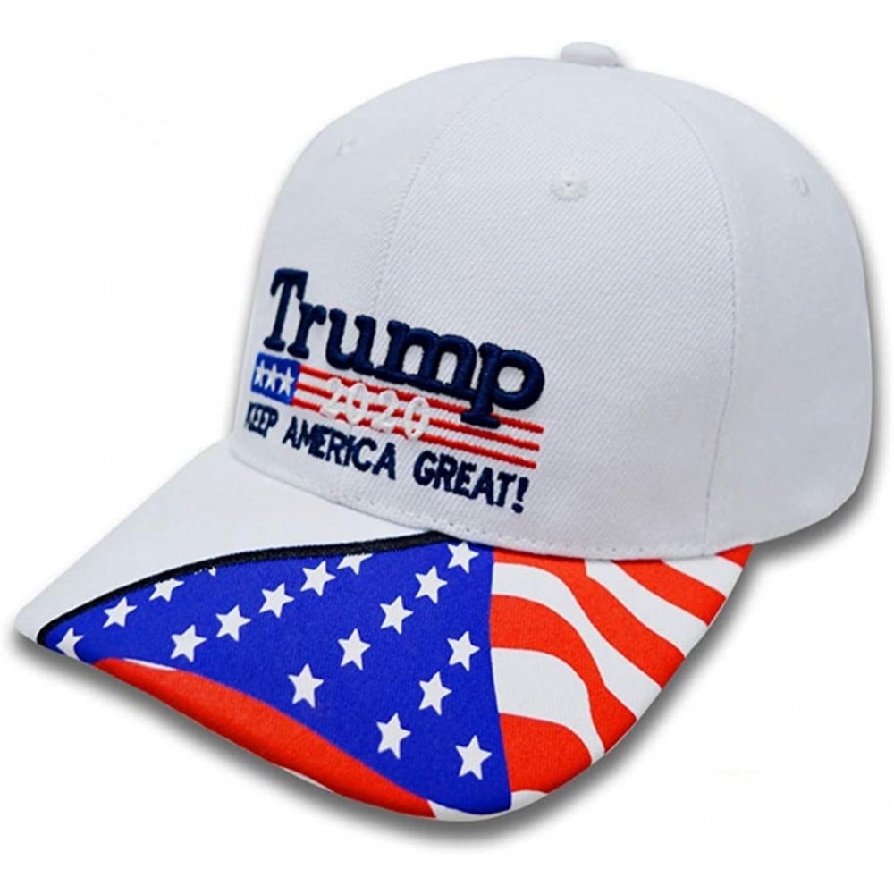 Baseball Caps Make America Great Again Donald Trump USA Cap Adjustable Baseball Hat - White 2 - CB18WELYCUE $8.16