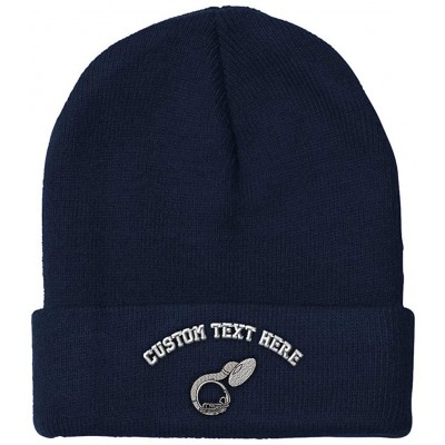 Skullies & Beanies Custom Beanie for Men & Women Sousaphone Music A Embroidery Skull Cap Hat - Navy - CW18ZS3K95R $18.04