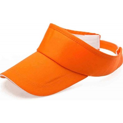 Headbands Sun Sports Visor Men Women-Cotton Cap Hat-Baseball Cap - Or - CF196MYQHW5 $17.06