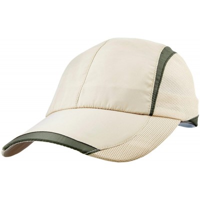 Baseball Caps Unisex Baseball Cap-Lightweight Breathable Running Quick Dry Sport Hat - O-style 3 Beige - CP18DGLQU92 $11.61