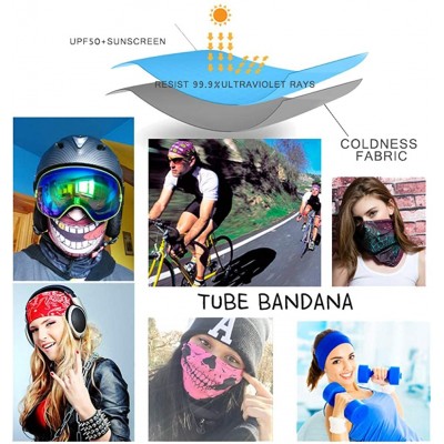Balaclavas 3D Face Mask Seamless Bandana Unisex Headscarf UV Protection Scarf - Color F - C7199ZYO0NQ $15.50