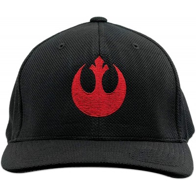 Baseball Caps SW Rebel Alliance Flexfit Adult Cool & Dry Piqué Mesh Cap Hat - Black - CZ18OY2XQSE $25.62