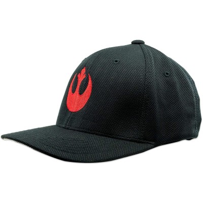Baseball Caps SW Rebel Alliance Flexfit Adult Cool & Dry Piqué Mesh Cap Hat - Black - CZ18OY2XQSE $25.62