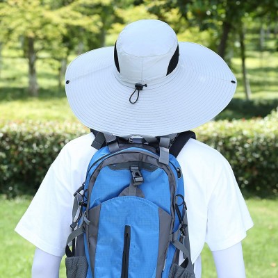 Sun Hats Men Fishing Hiking Hat- Unisex Lawn Gardening Wide Brim Bucket Hats- Cowboy Sun Protection Cap Foldable UPF 50+ - CE...