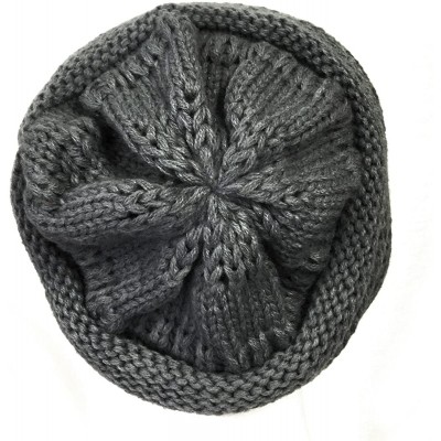 Skullies & Beanies Trendy Winter Beanie - Charcoal Gray - CF186SRUHNS $8.90