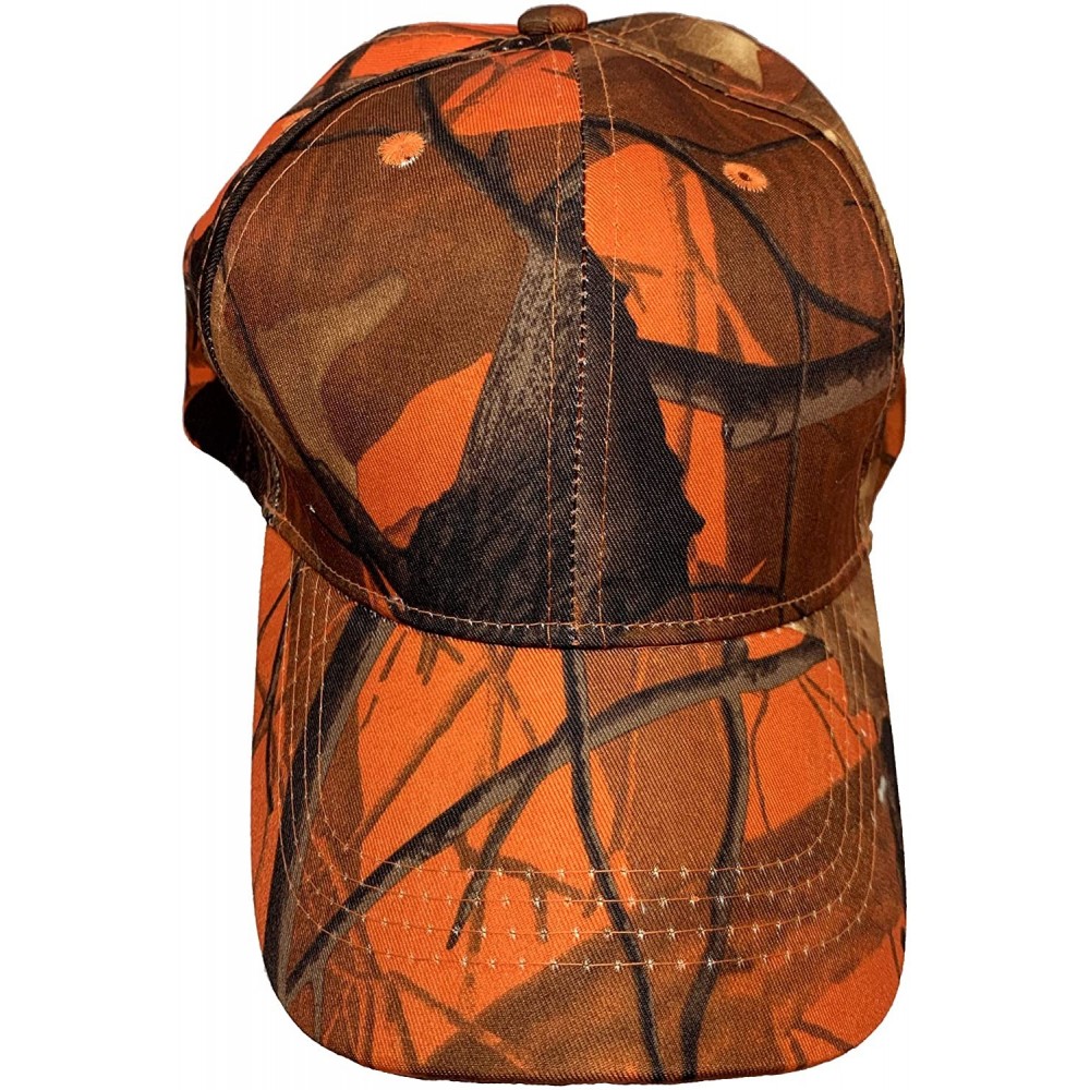 Baseball Caps Camouflage Hat with Hardwood Pattern- to Choose from - Orange Camo - CX12D8MCC2H $9.61