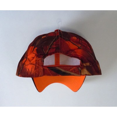 Baseball Caps Camouflage Hat with Hardwood Pattern- to Choose from - Orange Camo - CX12D8MCC2H $9.61