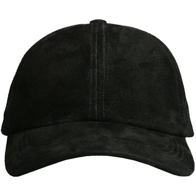 Baseball Caps Genuine Suede Leather Unisex Baseball Caps Made in USA - Bone - CA120F9GO43 $21.16