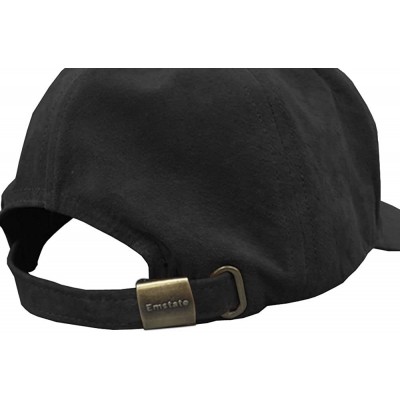 Baseball Caps Genuine Suede Leather Unisex Baseball Caps Made in USA - Bone - CA120F9GO43 $21.16