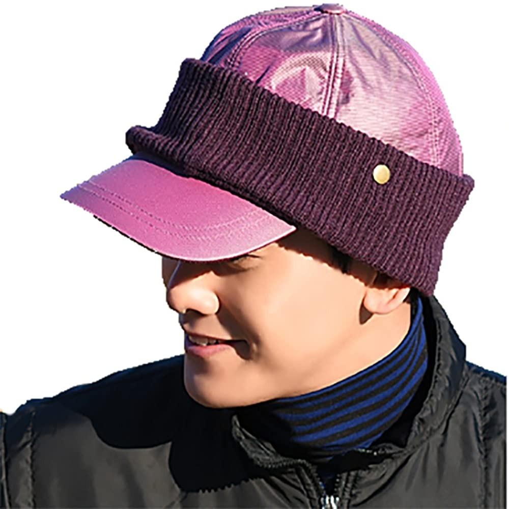 Baseball Caps Baseball Cap with Detachable Knit Neck Warmer Ear Warmer Headband - Purple - C0187NTTUS2 $8.96