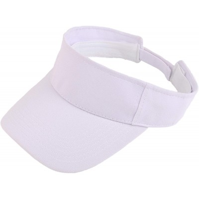 Visors Plain Men Women Sport Headband Sun Visor Adjustable Athletic Sportswear Runing Outdoor Hat Cap - White - C418QMT05TT $...