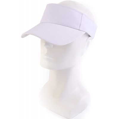 Visors Plain Men Women Sport Headband Sun Visor Adjustable Athletic Sportswear Runing Outdoor Hat Cap - White - C418QMT05TT $...