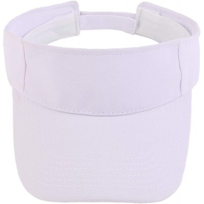 Visors Plain Men Women Sport Headband Sun Visor Adjustable Athletic Sportswear Runing Outdoor Hat Cap - White - C418QMT05TT $...