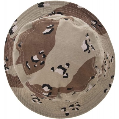 Bucket Hats 100% Cotton Bucket Hat for Men- Women- Kids - Summer Cap Fishing Hat - Desert Camo - CE18H2YLAXE $14.87