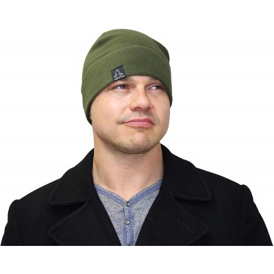 Skullies & Beanies Tactical Fleece Watch Cap Beanie - Skull Cap Fleece Hat - Mens & Women - Od Green - CI188GIE3ZR $8.33