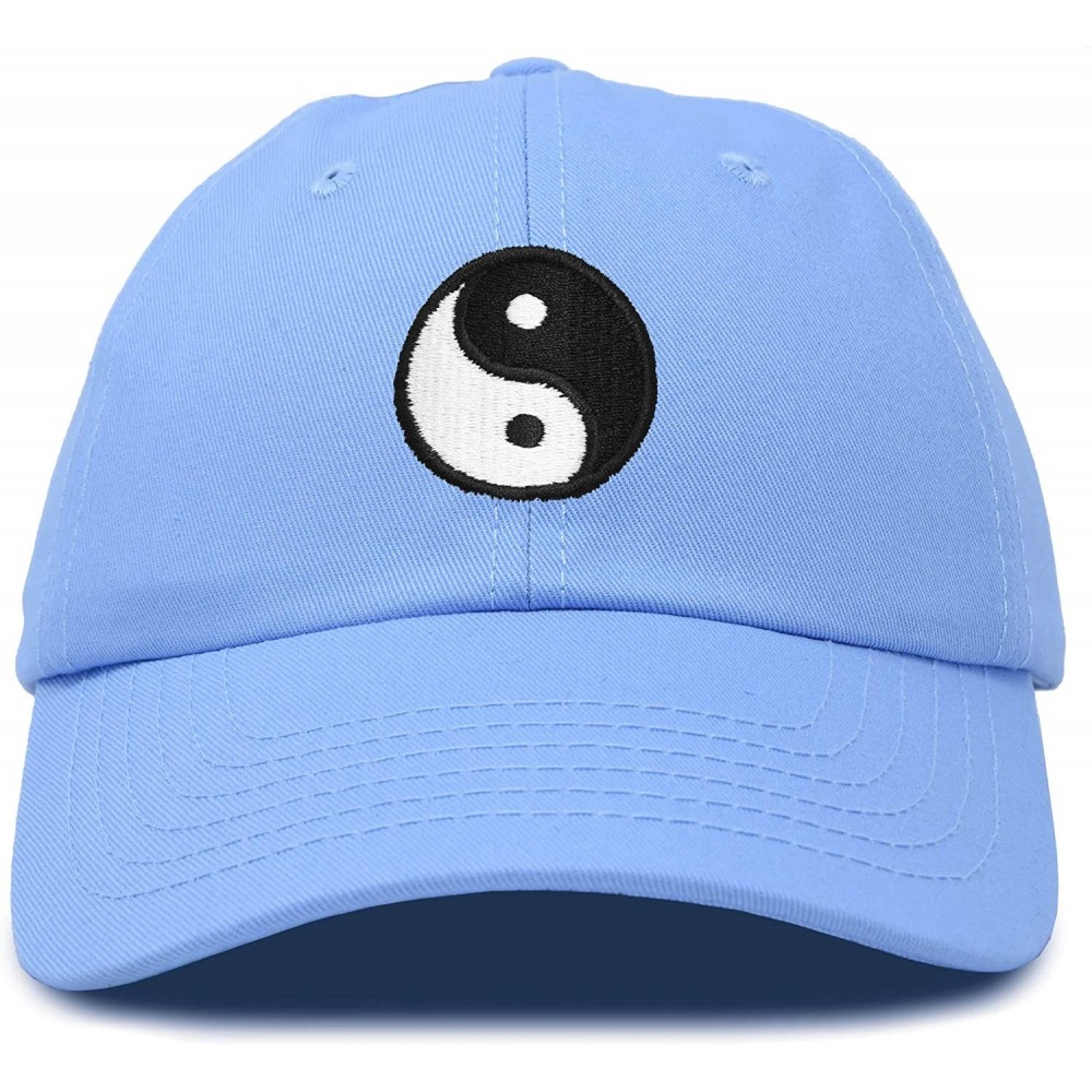 Baseball Caps Ying Yang Dad Hat Baseball Cap Zen Peace Balance Philosophy - Light Blue - CI18XOC06YU $13.04