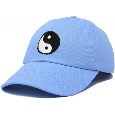 Baseball Caps Ying Yang Dad Hat Baseball Cap Zen Peace Balance Philosophy - Light Blue - CI18XOC06YU $13.04