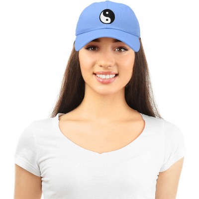 Baseball Caps Ying Yang Dad Hat Baseball Cap Zen Peace Balance Philosophy - Light Blue - CI18XOC06YU $13.04