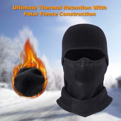 Balaclavas Balaclava Ski Face Mask Face Cover for Cold Windproof Skiing Motorcycle Cycling - B-black+black - CO18KZZIWO7 $18.01