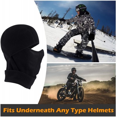 Balaclavas Balaclava Ski Face Mask Face Cover for Cold Windproof Skiing Motorcycle Cycling - B-black+black - CO18KZZIWO7 $18.01