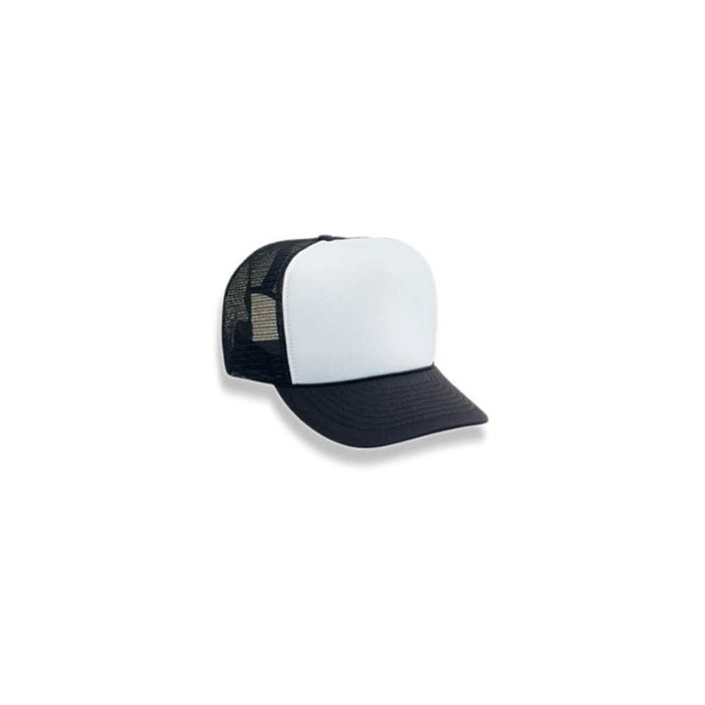 Baseball Caps Blank Mesh Trucker Hat Cap Snapback - Dark Green & White - CM113C07Q0J $8.28