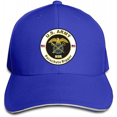 Baseball Caps US Army MOS 92R Parachute Rigger Adjustable Baseball Caps Vintage Sandwich Hat - Blue - CK18REOZ9GG $19.15